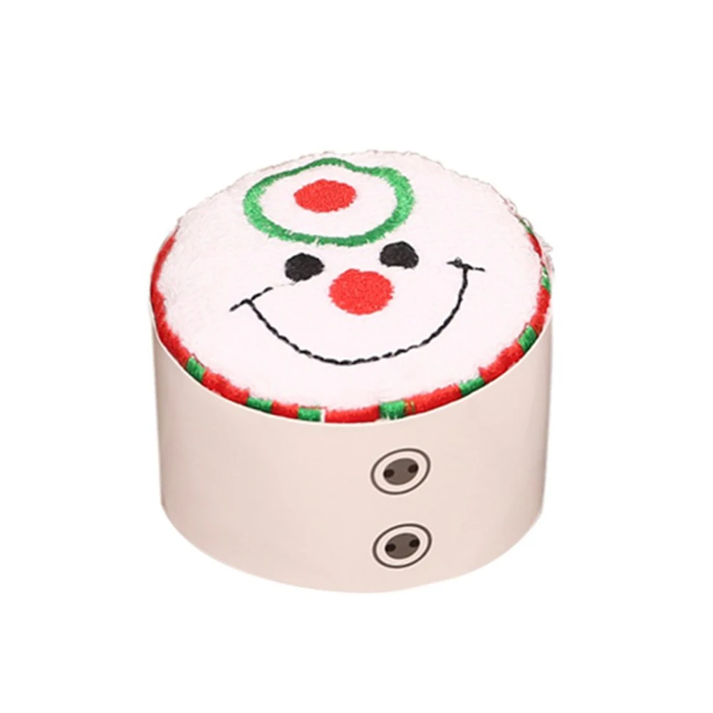 Мини милый праздничный торт моделирование хлопок полотенце Санта полотенце со снеговиком Рождественская вечеринка подарки E2S - Цвет: Snowman