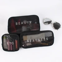 women travel cosmetic bag casual zipper make up transparent makeup case organizer storage pouch toiletry beauty wash kit bags
