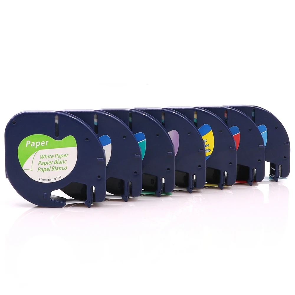 12 мм лента для маркировки Dymo Letratag Бумага Пластиковая печатная используется