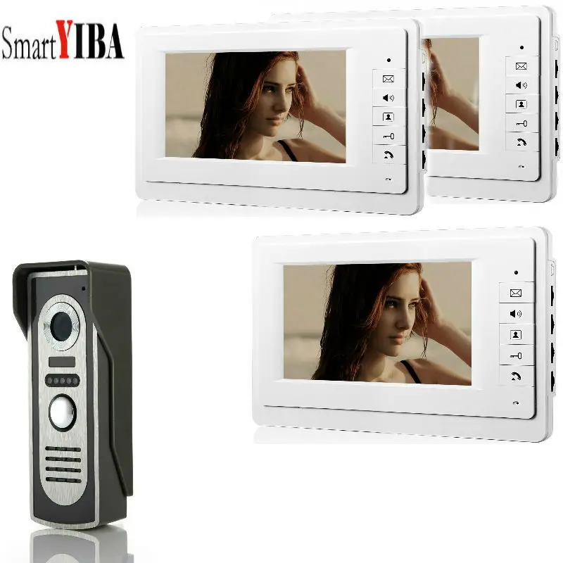 SmartYIBA 3*7 &quotпроводной видео домофон домашняя система безопасности с