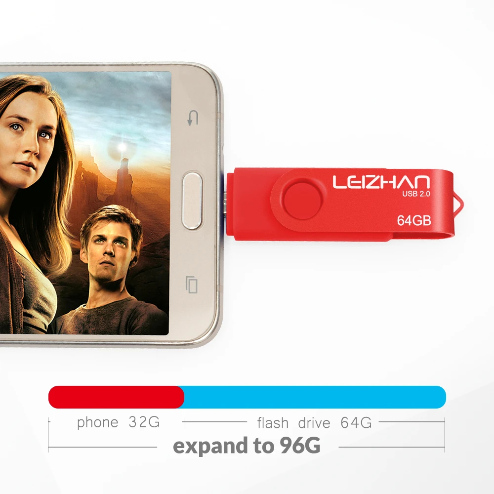 Leizhan OTG USB флэш-накопитель для Android мобильных устройств Рамочка фотографии samsung Galaxy