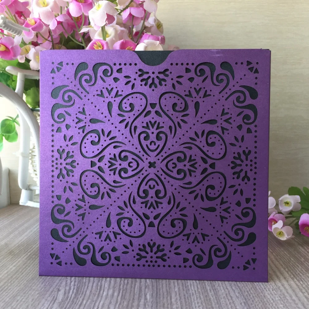 100 шт./лот Лазерная вырезка спасибо и цветы стиль роскошный карманный дизайн