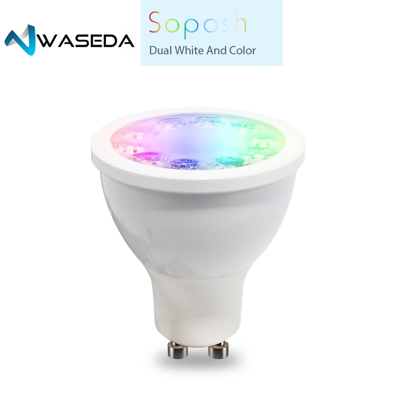 WASEDA ZIGBEE RGB/CCT белый 5 Вт лампа RGBW/CW 2700-6500 K светодиодный прожектор AC100-240V zigbee zll работа