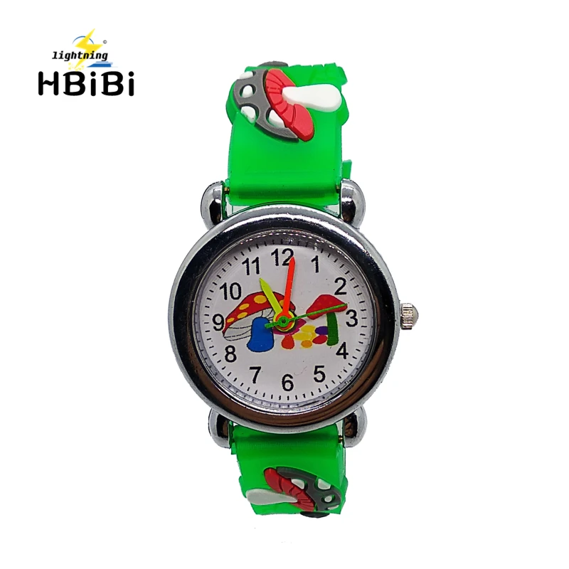 Новый список! Детские Кварцевые часы с резиновым ремешком изображением цветов