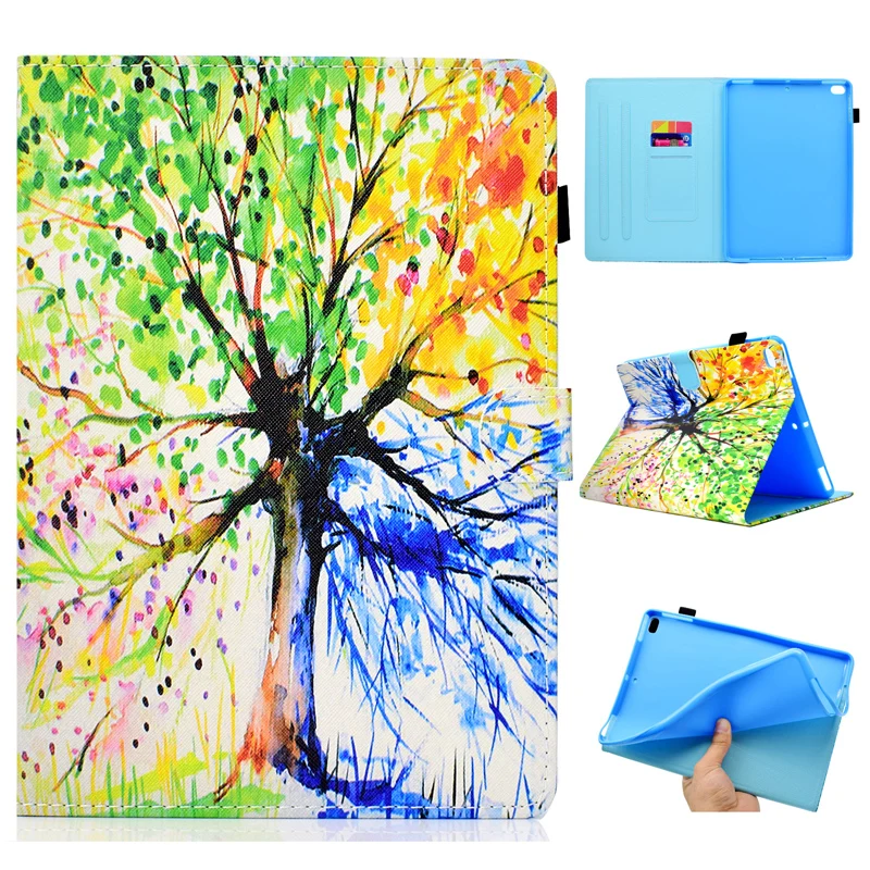 Для iPad 9,7 A1893 A1954 A1822 A1823 чехол милый кошелек сумка iPad A1474 A1475 A1476 Air 2 A1566 A1567 Прекрасный Принт с длинным рукавом держатель