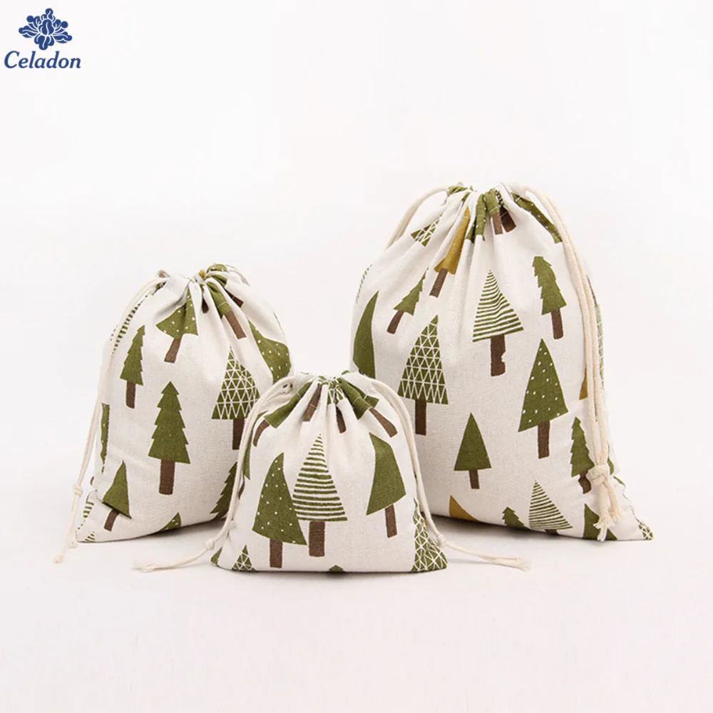 1 шт. детский хлопковый Подарочный мешок на шнурке 14x16 см 19x24 25x32 см|bag for|bags for childrenbag