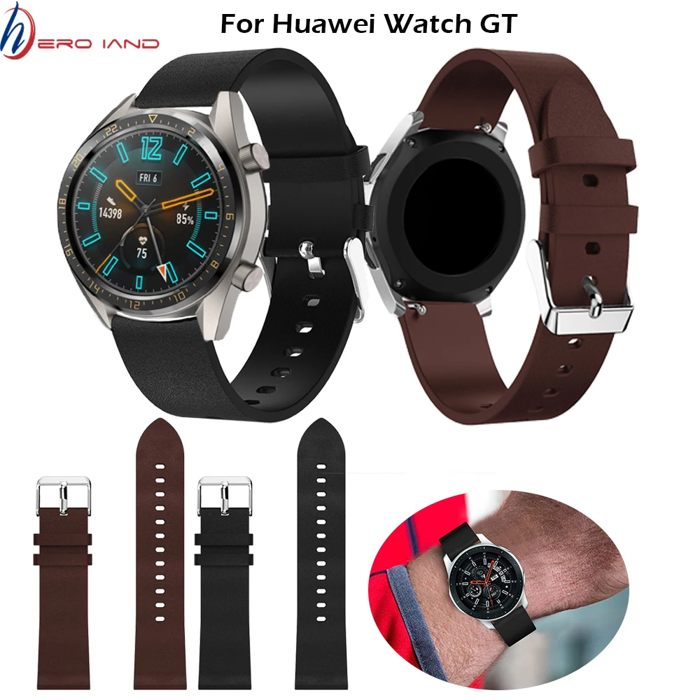 Ремешок для часов Hero Iand 22 мм Huawei Watch GT из натуральной кожи Honor Magic Bracelet Amazfit pace stratos