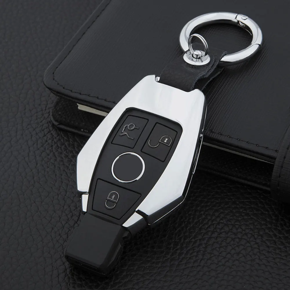 A-Zinc-Benz-Y02 3 кнопки дистанционного ключа автомобиля оболочки цинковый сплав ключ крышка чехол для Mercedes Benz C S E класс W210 W212 W221 W222 W251 W463 - Название цвета: A-Zinc-Benz-Y02