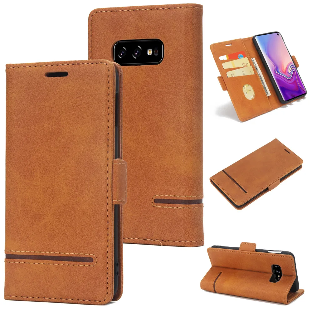 S9plus wallet cases for samsung Galaxy S8 S9 plus S10 lite phone case card slots luxury flip covers PU leather full cover | Мобильные