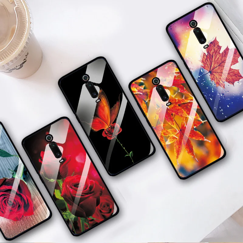 Закаленное Стекло силиконовый бампер для Xiaomi Mi до 9 лет розовое стекло чехол 9T Pro PC