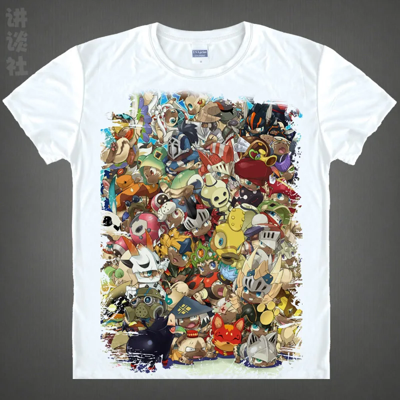 Футболка Coolprint с рисунком из аниме Монстр Хантер 4 онлайн футболки коротким