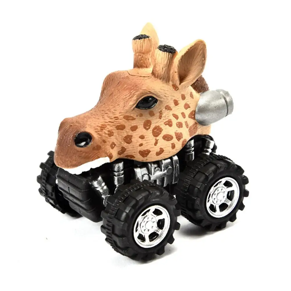 giraffe Детская Коллекционная модель милых животных, динозавр, панда, автомобиль, мини-слон, медведь, игрушка, грузовик, тигр, оттяните назад, автомобиль, игрушки для мальчиков, для детей - Цвет: giraffe