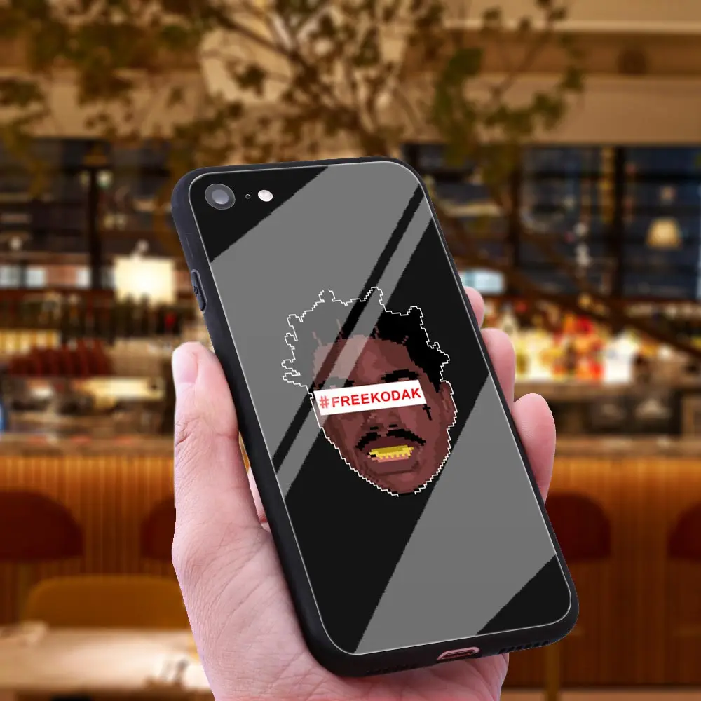 WEBBEDEPP Kodak черный Рэппер чехол из закаленного стекла для телефона Apple iPhone Xr Xs Max X или