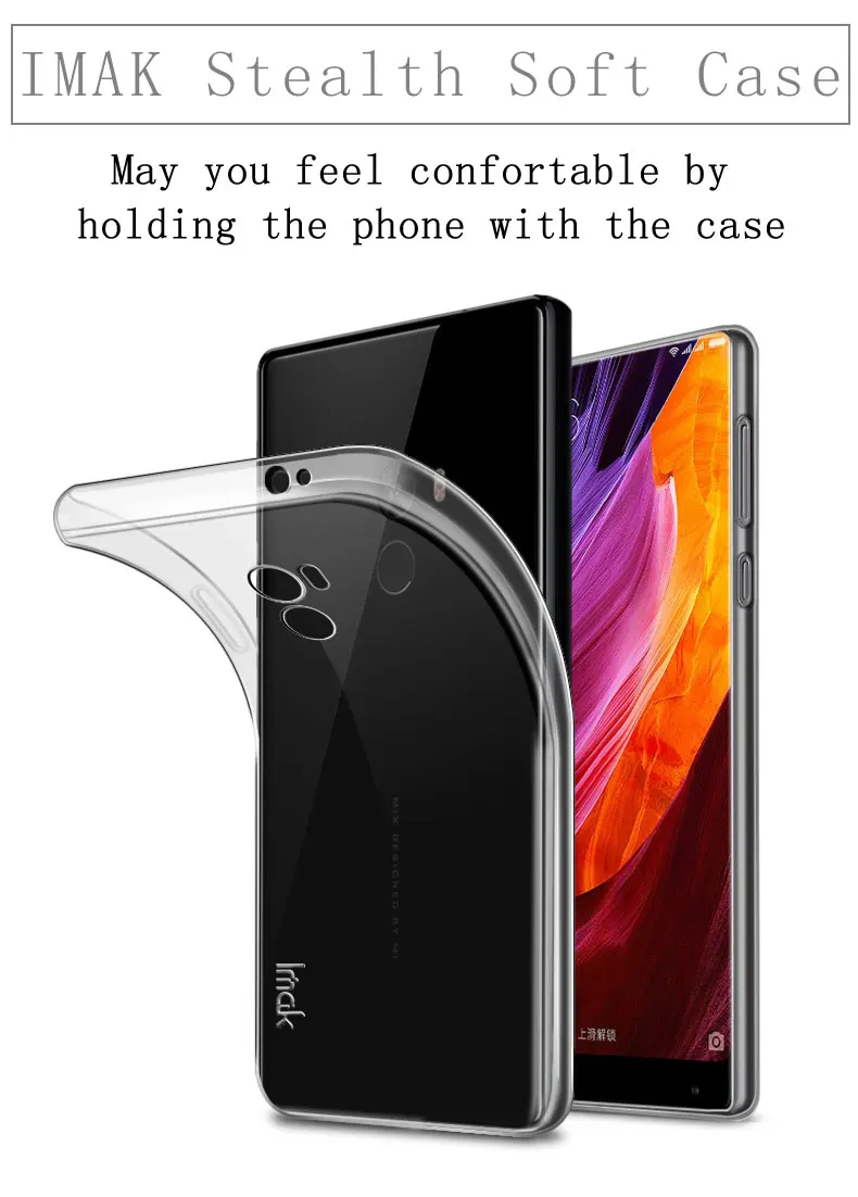 Оригинал Imak ультра тонкий чехол для тпу Xiaomi СМЕШИВАНИЯ мягкий добавить защитная