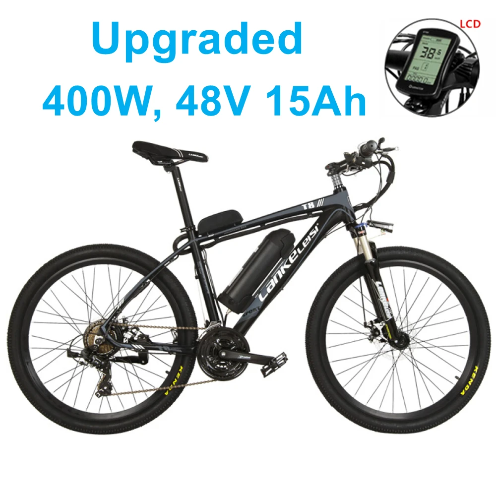 U400W 48V 15A BKGY 400 W/240 W, 26 дюймов электрический велосипед, звуковое воспроизведение с частотой до 48V 15Ah литий Батарея, Алюминий сплав рама для горного велосипеда - Цвет: U400W 48V 15A BKGY