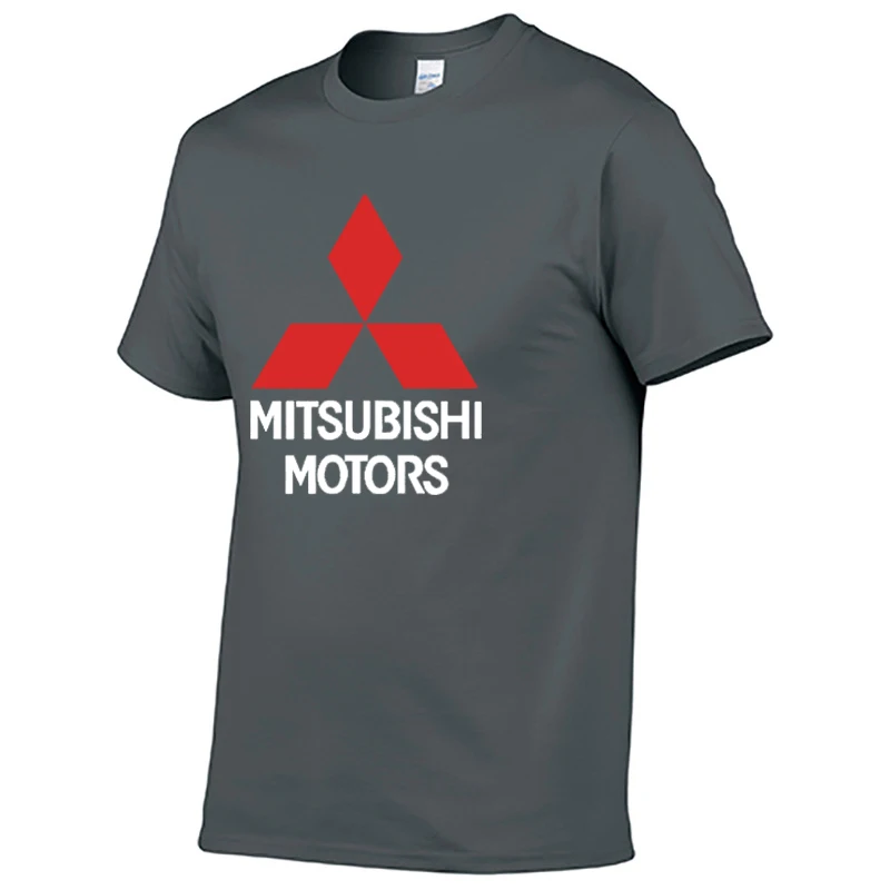 Мужская футболка с коротким рукавом и логотипом Mitsubishi, летняя повседневная мужская однотонная хлопковая футболка, модная мужская одежда в стиле хип-хоп Харадзюку