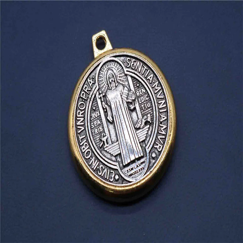 St. Benedict держатель промоакция цинковый сплав религиозная подвеска с Иисусом