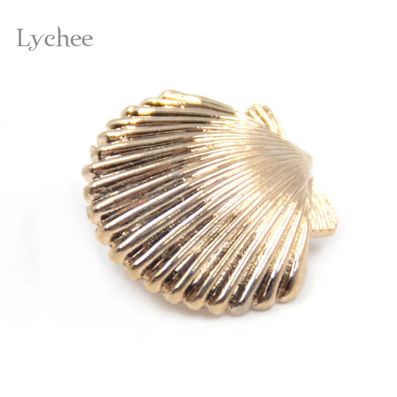 Lychee Life 10 Pieces/Lot Metal Sewing Button Scrapbooking Sea Series Glittering Starfish Seashells Jeans Buttons Decorative | Дом и сад