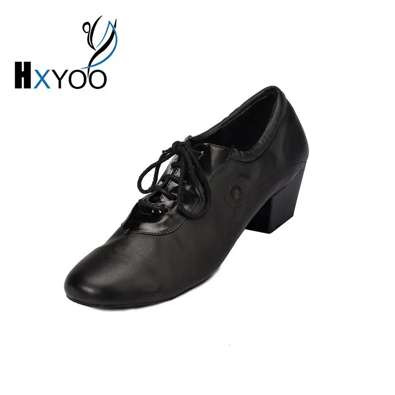 HXYOO/2017 новая модель черные мужские туфли для латинских танцев бальные сальса