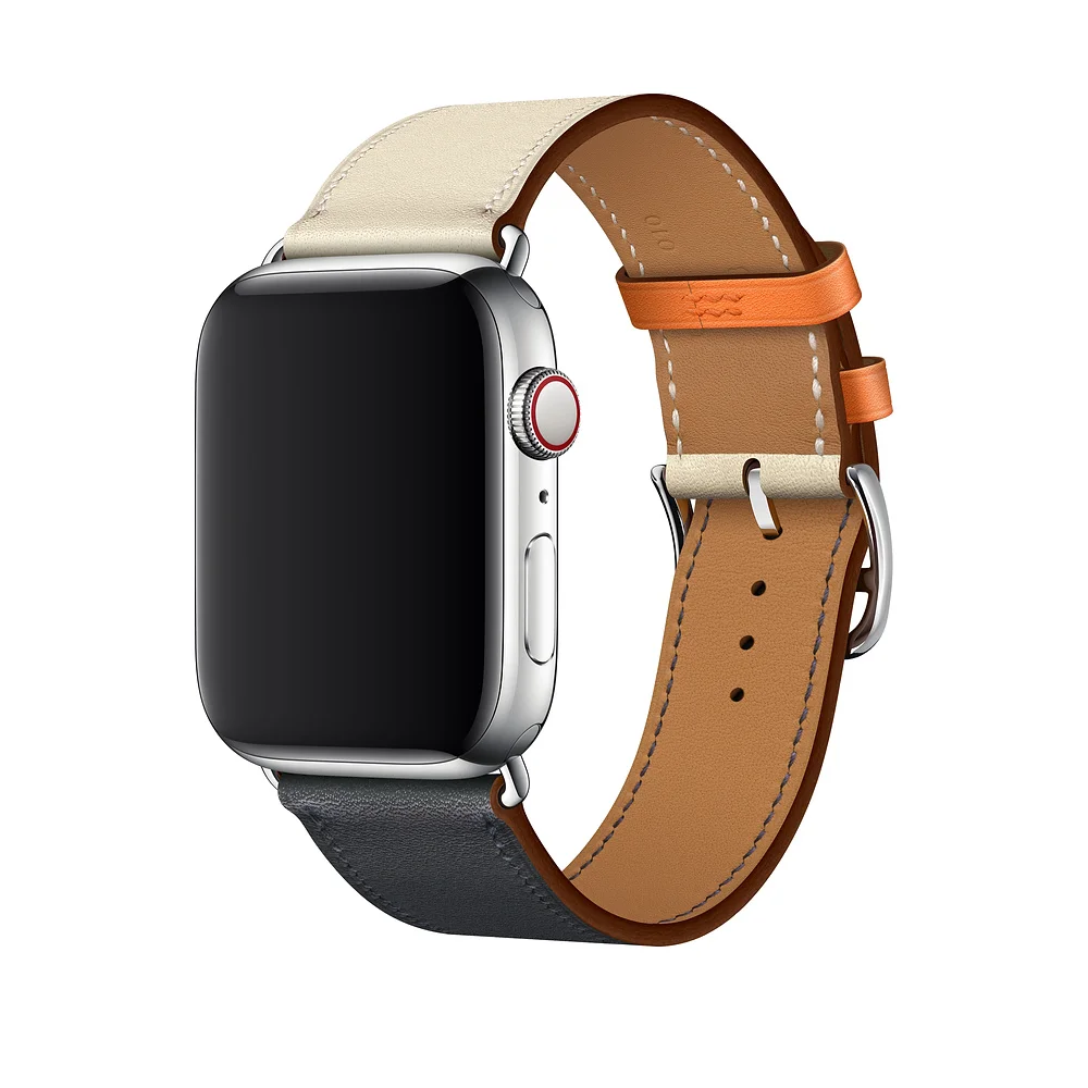 Для Apple Watch Series 4 3 2 1 Swift кожаный двойной одиночный Тур часы группа Herm Логотип Ремешок для iWatch замена Браслет ремень