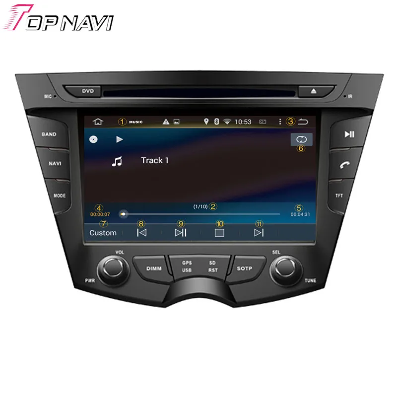 Topnavi 7 ''Octa Core 4GB Android 6 0 Автомобильный видеоплеер Авто аудио DVD ПК для HYUNDAI VELOSTER