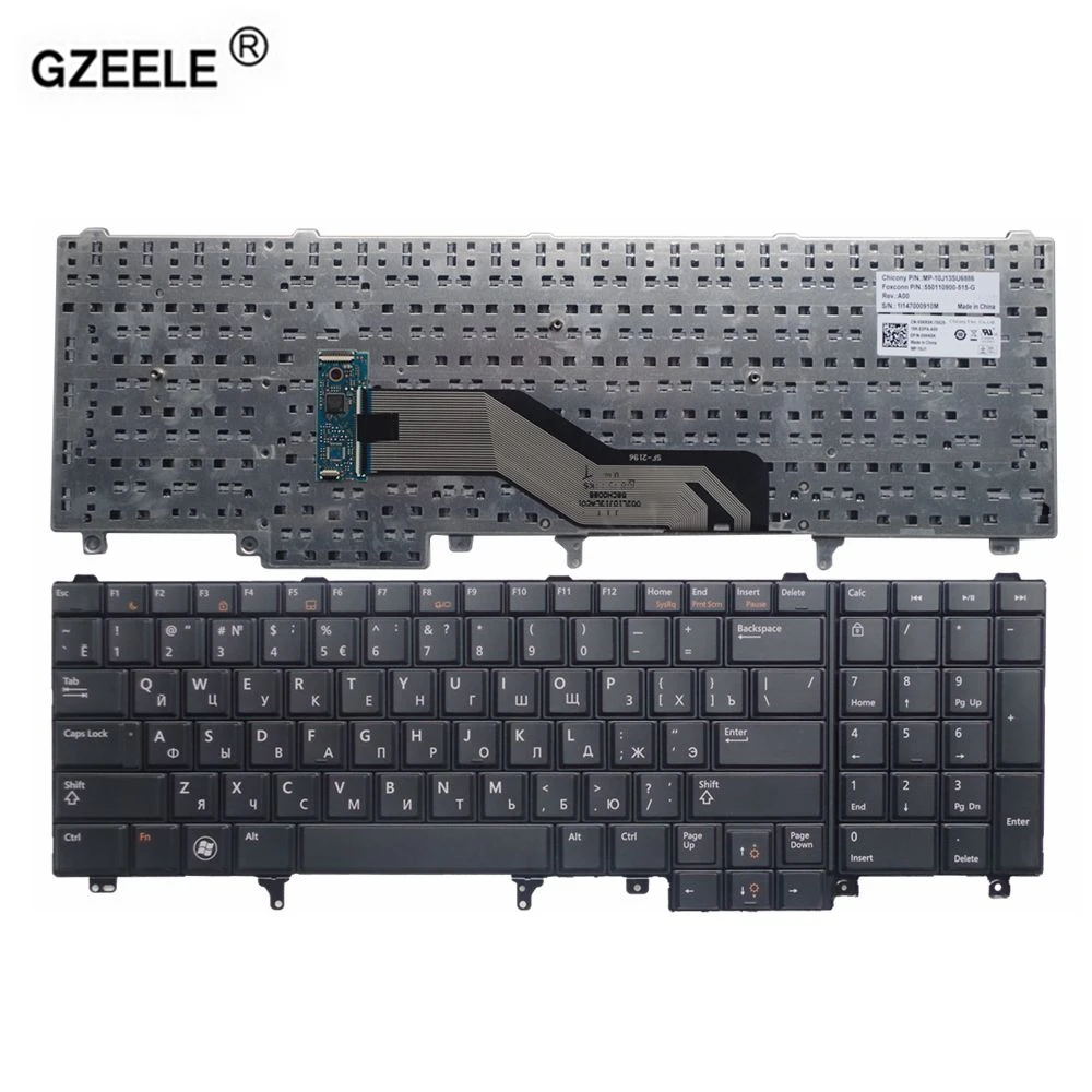 Клавиатура GZEELE для ноутбука Dell Precision M2800 M4600 M4800 M6600 M6800 RU русская черная|Клавиатуры