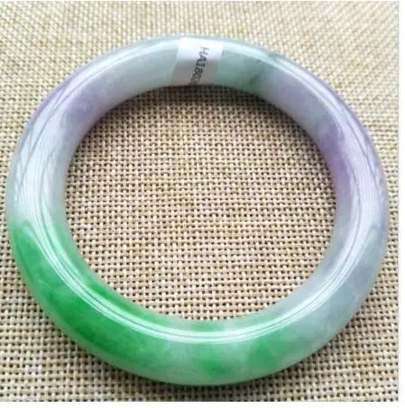 Сертифицированный браслет Jadeite из натурального зеленого нефрита 58 мм 60