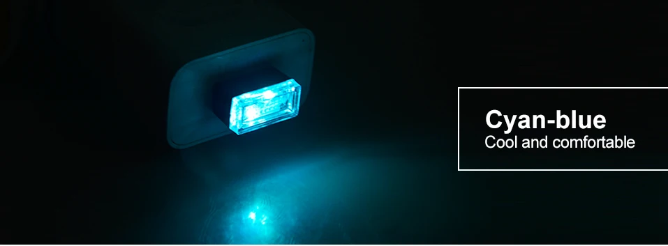 Автомобильный светодиодный светильник Avacom с usb-разъемами, внутренняя декоративная лампа, аварийная лампа для ПК, USB светодиодный светильник Voiture Luz, авто стиль - Испускаемый цвет: Ice Blue
