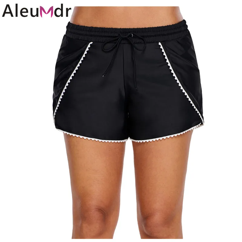 Aleumdr женские плавки для плавания Нижняя Спортивная окантовка отделка черные