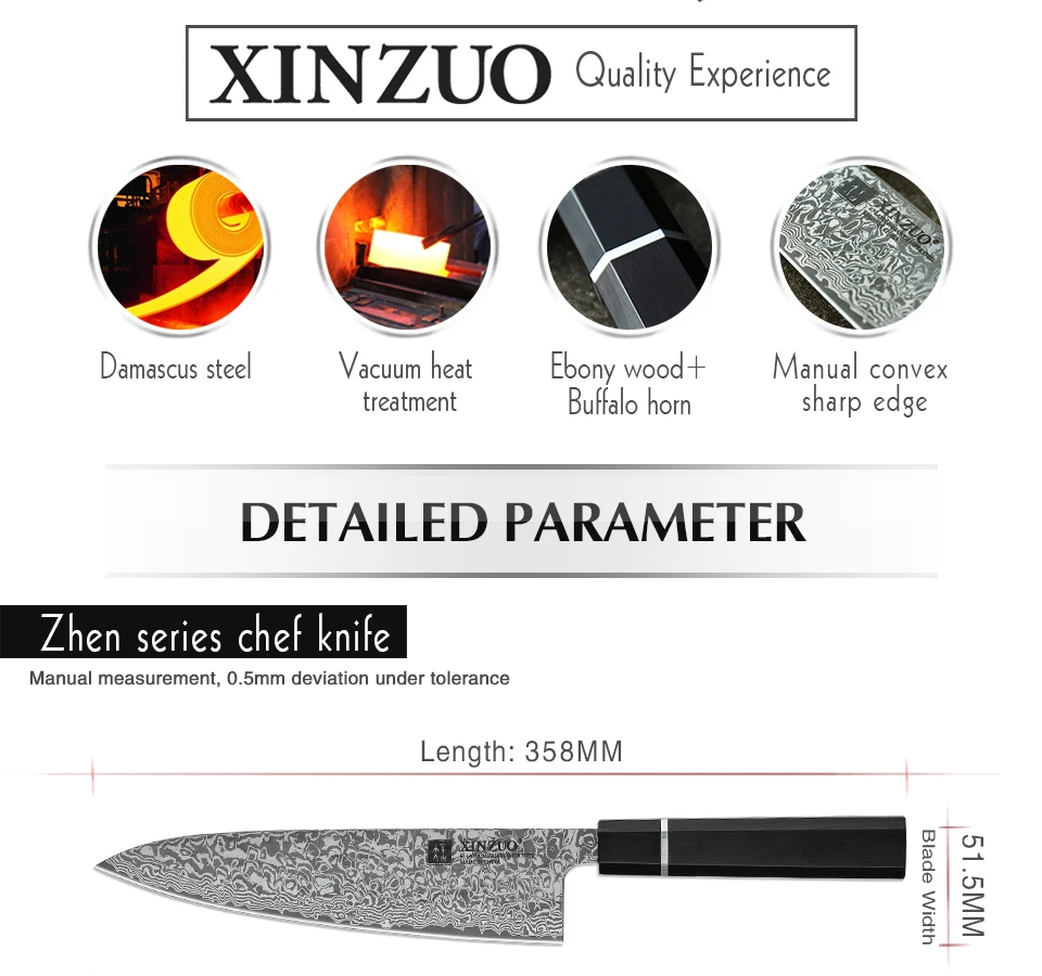 XINZUO 8,5 дюймов профессиональные поварские ножи из японской дамасской стали высокоуглеродистой нержавеющей стали нож для овощей Santoku кухонный нож бренд