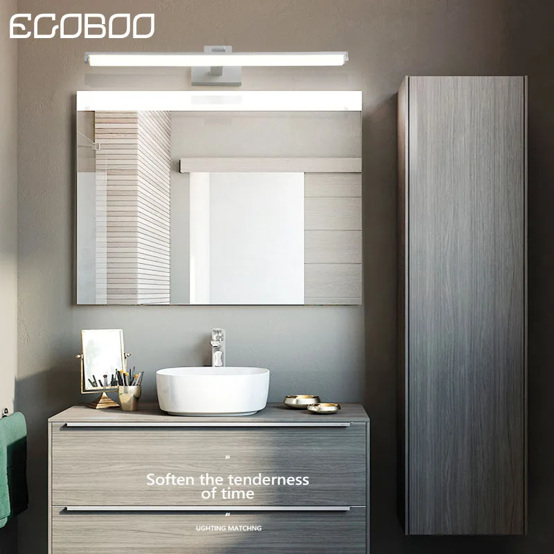 Настенный светодиодный светильник EGOBOO для зеркала в ванной черный/белый