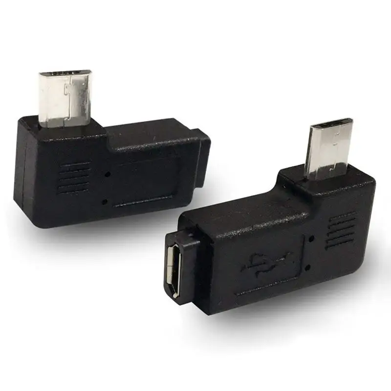 2pcs 90 Degree Left and Right Angled Mini USB 5pin Male to Micro-USB Female Data Sync Power Adapter |