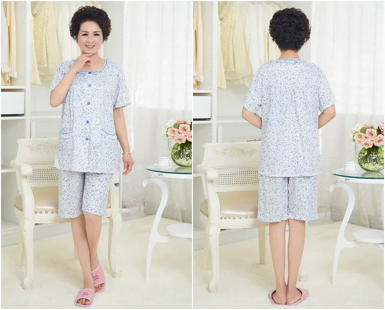 5XL, женские короткие пижамы с коротким рукавом, наборы, Хлопковая пижама, одежда для сна, свежая Цветочная женская летняя Пижама, 130 кг, XXXXXL, плюс размер