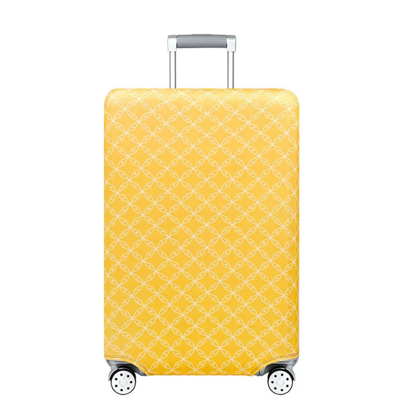 Yellow Case Cover Утолщенный чехол для дорожного костюма 19-32 дюймов, эластичные разноцветные чехлы для багажа, защитный чехол для тележки, аксессуары для путешествий - Цвет: Yellow Case Cover
