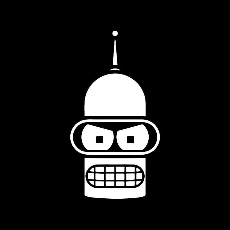 Bender Face Мультяшные наклейки на модная искусственная кожа для автостайлинга