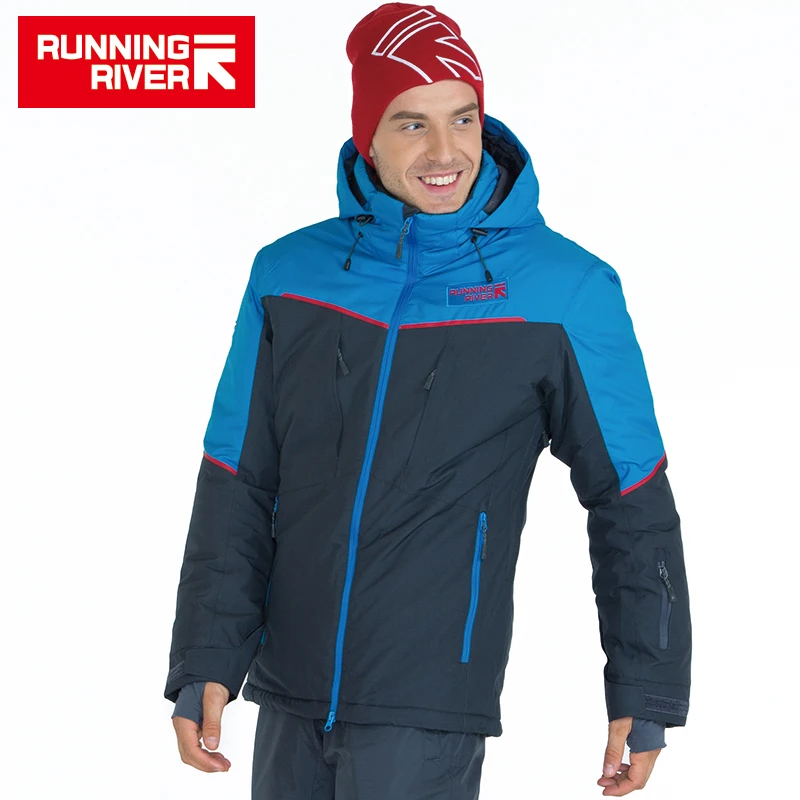 RUNNING RIVER Бренд Мужская Горнолыжная Куртка 4 Цвета 6 Размеров Зимние теплые