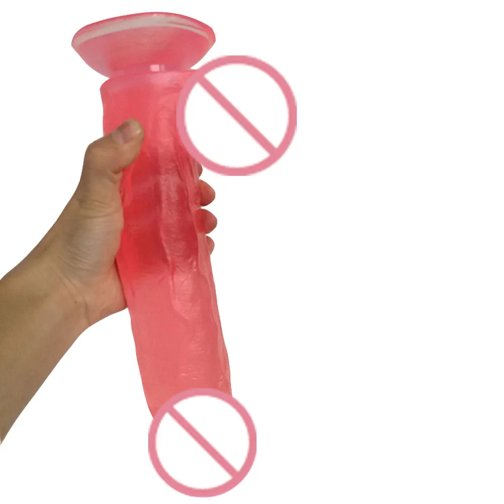 Прозрачный Желейный фаллоимитатор реалистичный огромный Мужской пенис с