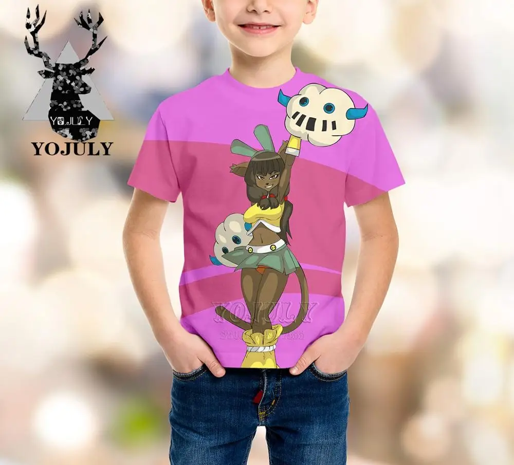 YOJULY wakfu harajuku/детская одежда с 3d принтом для мальчиков и девочек-подростков детская футболка горячая Распродажа, модные футболки Modis с круглым вырезом, A237