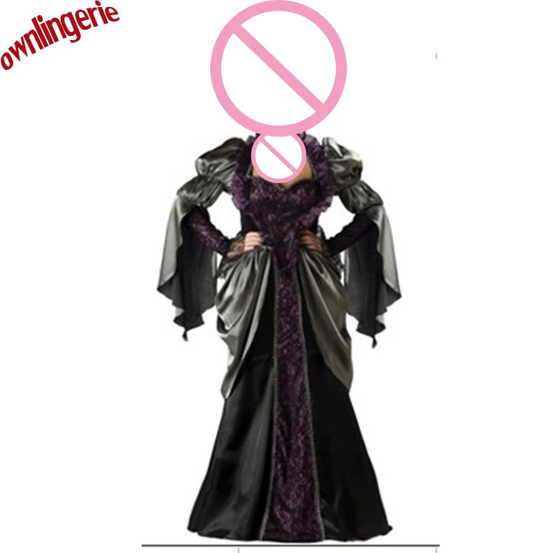 Роскошное Красное и черное средневековое готическое нарядное платье костюм