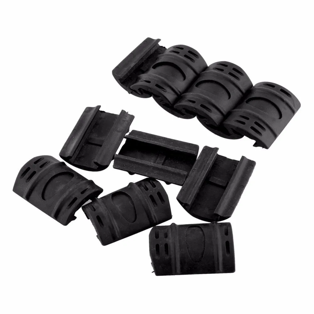 12 сткс Тактический Вивер/Пикатинни резиновый Handguard Quad Rail Чехлы черный|Аксессуары