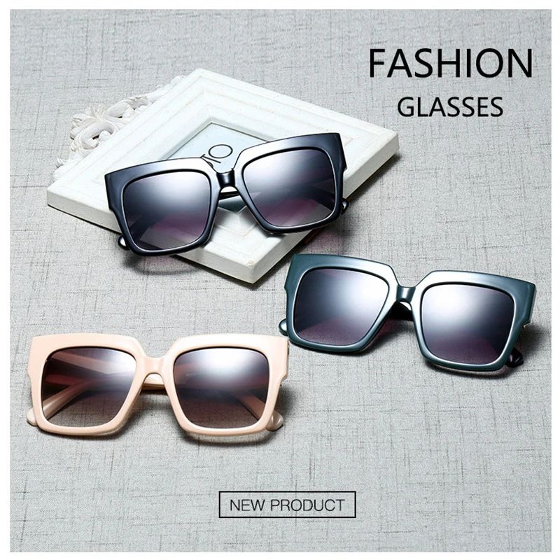 

2019 Latest Oversized Square Sunglasses Women Luxury Brand Sunglasses Female Vintage Shades Eyewear Gradient