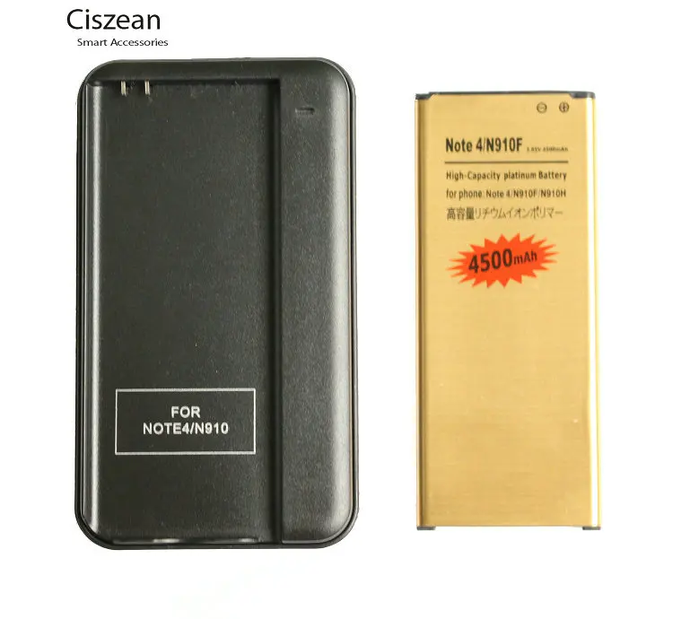 Аккумулятор и зарядное устройство для Samsung Galaxy Note IV 4 N910 N910F N910H N910S N910U N910L 4500 мАч |