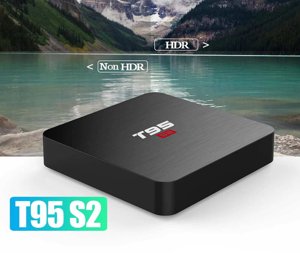 ТВ-бокс Wechip T95 S2 Android 7,1 OS Smart tv BOX 2 Гб 16 Гб четырехъядерный процессор Amlogic S905W 2,4 ГГц WiFi телеприставка 1 ГБ 8 ГБ T95S2 плеер