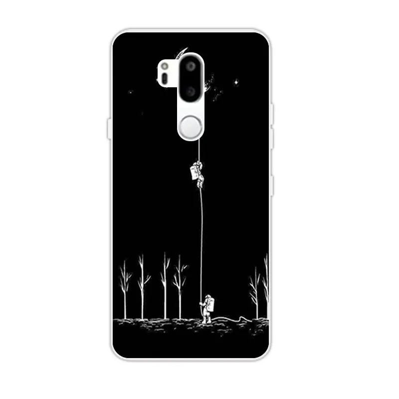 Силиконовые чехлы для Coque LG G7 задняя крышка 6 1 "Мягкий Роскошный ТПУ Fundas ThinQ