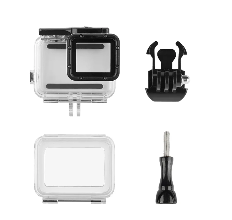 Hero7 Водонепроницаемый чехол Корпус для дайвинга 45 м подводный+ Сенсорная задняя дверь Крепление для GoPro Hero 7 серебряный белый Go Pro Аксессуары