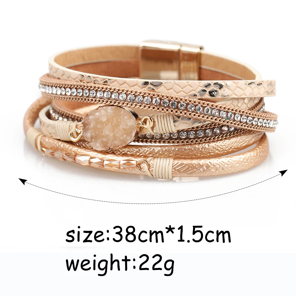 ZG дизайн винтажные Многослойные Кожаные женские и мужские браслеты Новые бусины