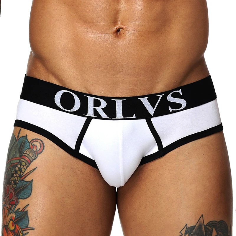 ORLVS 2019 мужские сексуальные трусы брифы из хлопка нижнее белье cueca