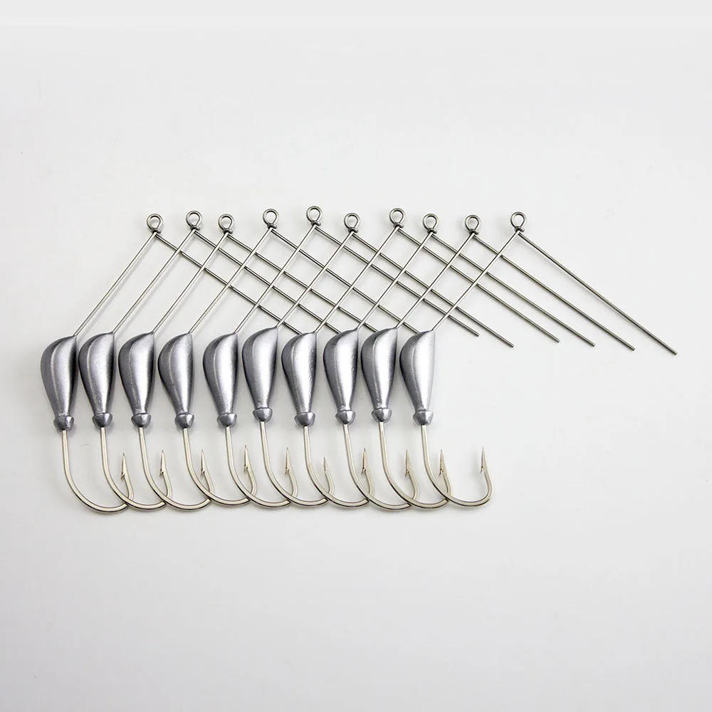 10 шт. COUNTBASS 1/8oz 1/4oz 3/8oz 1/2oz Неокрашенный вертушечная наживка с VMC крючок сделай сам