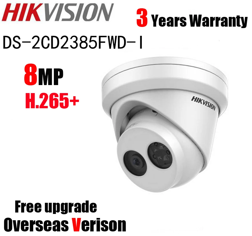 Hikvision DS 2CD2385FWD I 8MP револьверная сетевая камера H.265 + POE CCTV 30m IR Range Dome IP камера|dome ip