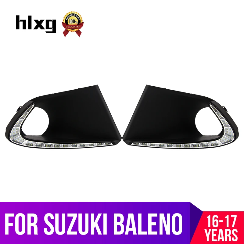 Hlxg светодиодный DRL дневные ходовые огни для SUZUKI Baleno 2016 2017 с желтым поворотным